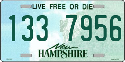 NH license plate 1337956