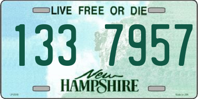 NH license plate 1337957
