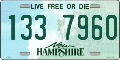 NH license plate 1337960