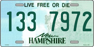 NH license plate 1337972