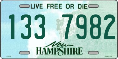 NH license plate 1337982