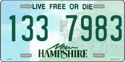 NH license plate 1337983