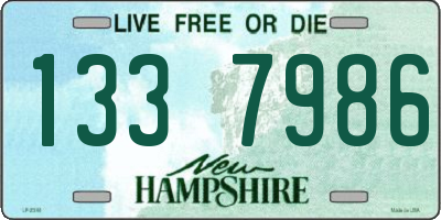 NH license plate 1337986