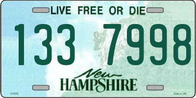 NH license plate 1337998
