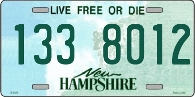 NH license plate 1338012