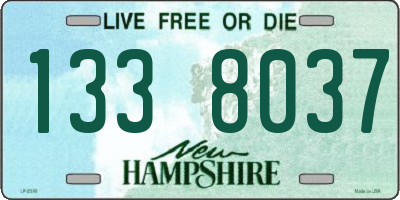 NH license plate 1338037