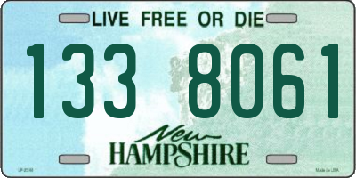 NH license plate 1338061