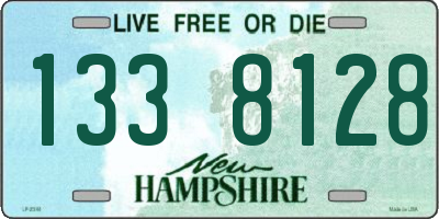 NH license plate 1338128