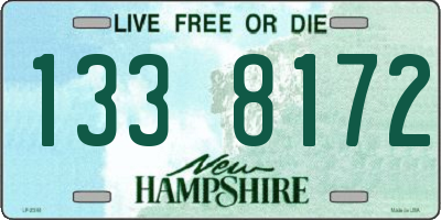 NH license plate 1338172