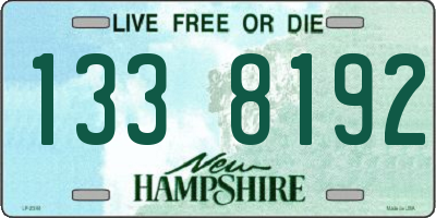 NH license plate 1338192
