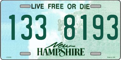 NH license plate 1338193