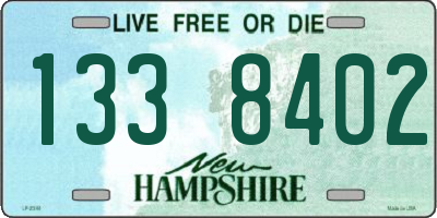 NH license plate 1338402