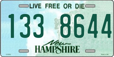 NH license plate 1338644