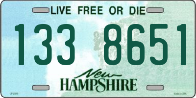 NH license plate 1338651