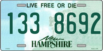 NH license plate 1338692