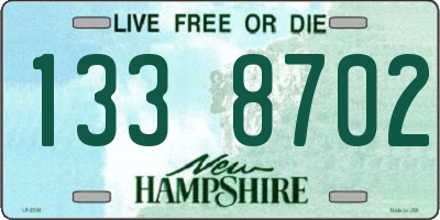 NH license plate 1338702
