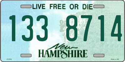 NH license plate 1338714