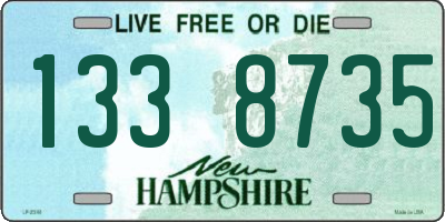 NH license plate 1338735