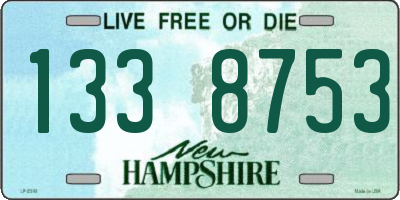 NH license plate 1338753