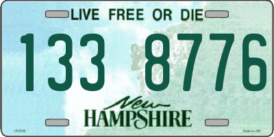 NH license plate 1338776