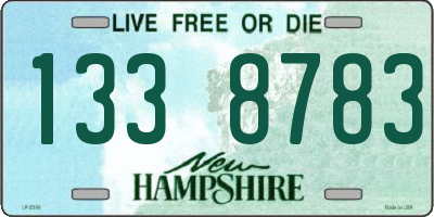NH license plate 1338783