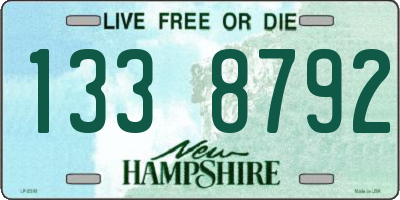 NH license plate 1338792