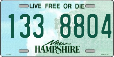 NH license plate 1338804