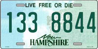 NH license plate 1338844