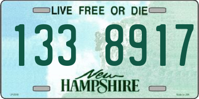 NH license plate 1338917