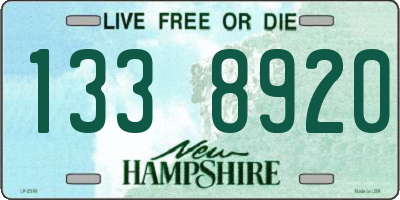 NH license plate 1338920