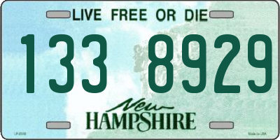 NH license plate 1338929