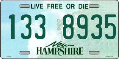 NH license plate 1338935