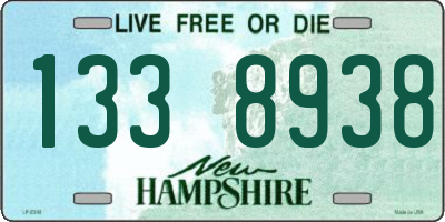 NH license plate 1338938