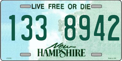 NH license plate 1338942