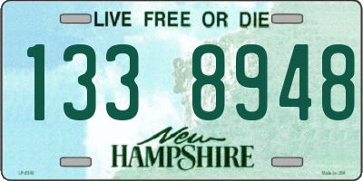 NH license plate 1338948