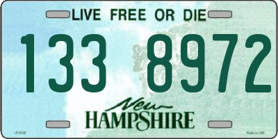 NH license plate 1338972