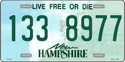 NH license plate 1338977