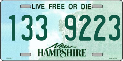 NH license plate 1339223