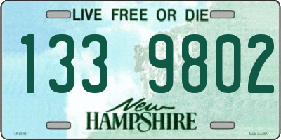 NH license plate 1339802