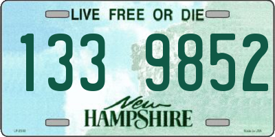 NH license plate 1339852