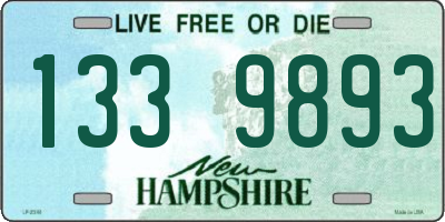 NH license plate 1339893