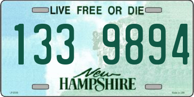 NH license plate 1339894