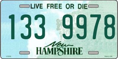 NH license plate 1339978