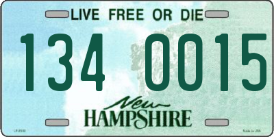 NH license plate 1340015