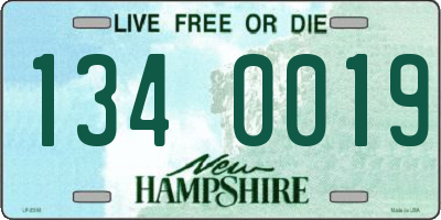 NH license plate 1340019