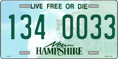 NH license plate 1340033