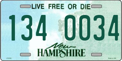 NH license plate 1340034