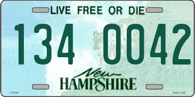 NH license plate 1340042