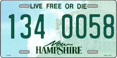 NH license plate 1340058