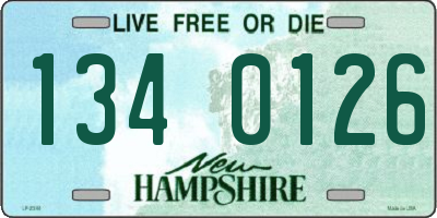 NH license plate 1340126